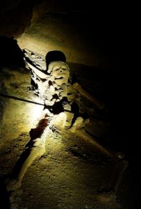 skeleton in belize's atm cave