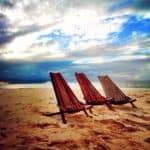 Beach chairs in Belize