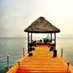 Private boat dock in Belize