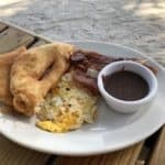 Fry Jacks Refried Beans and Eggs Breakfast