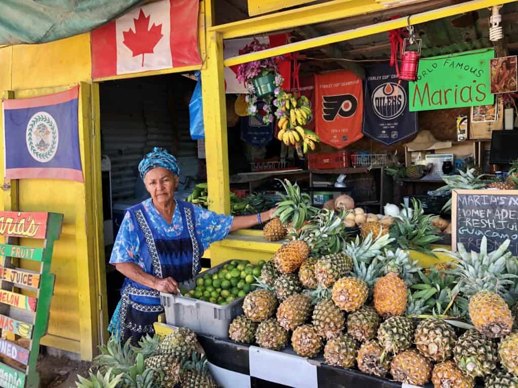 Maria's Fruits and Vegetables in San Pedro, Ambergris Caye